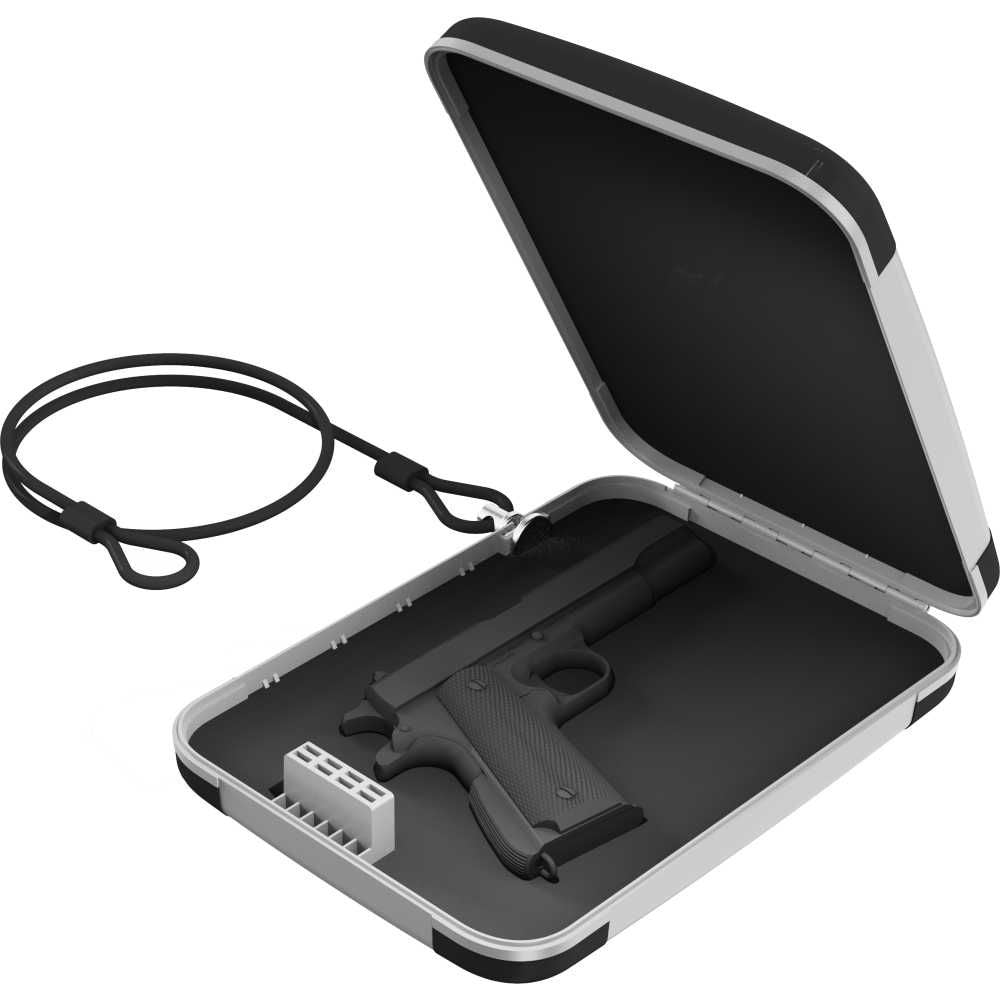 Hornady 95262 TrekLite Lock Box with TSA Combination Lock Open with Handgun