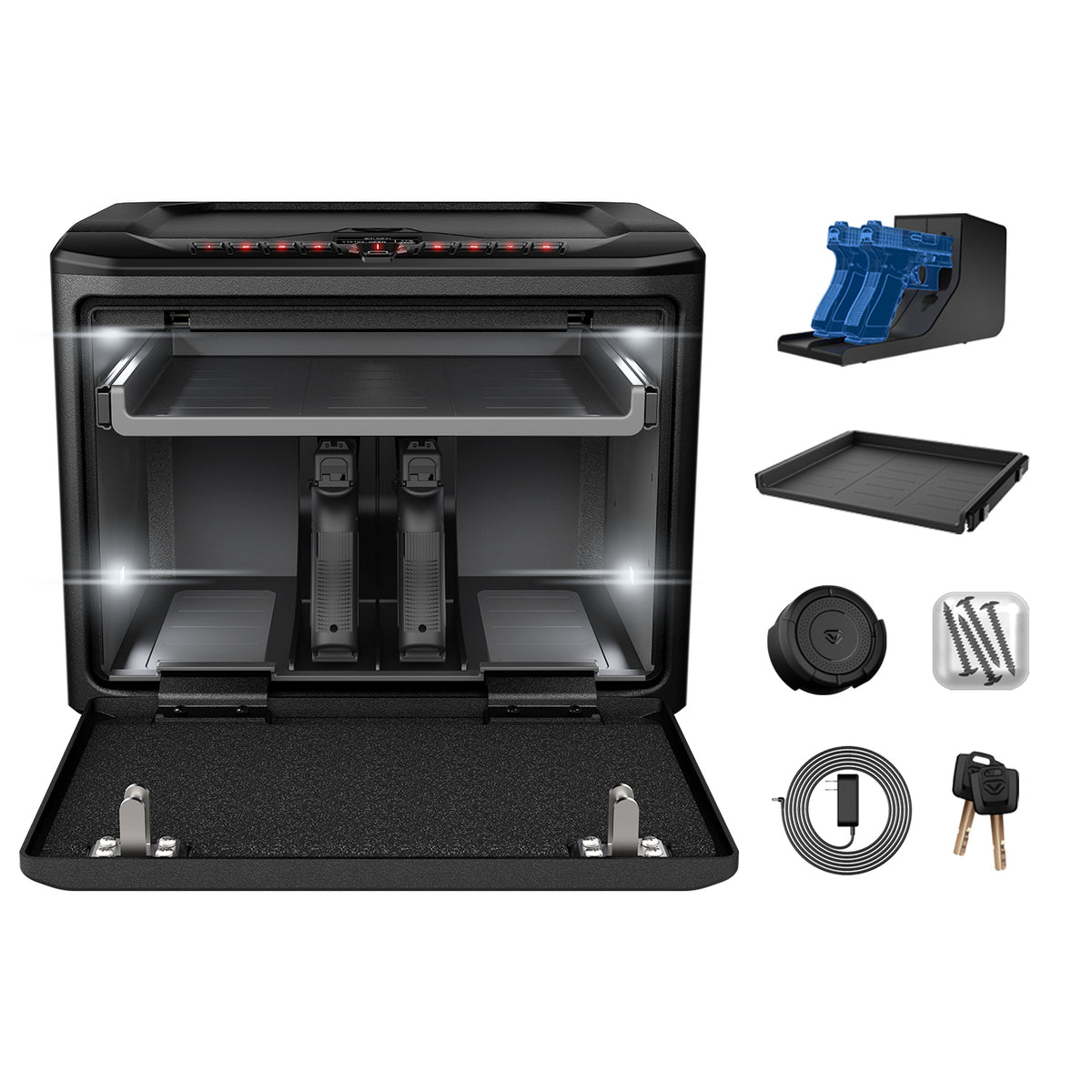 Vaultek NMX2i ViSN MX High Capacity Biometric WiFi Smart Safe with Accessories