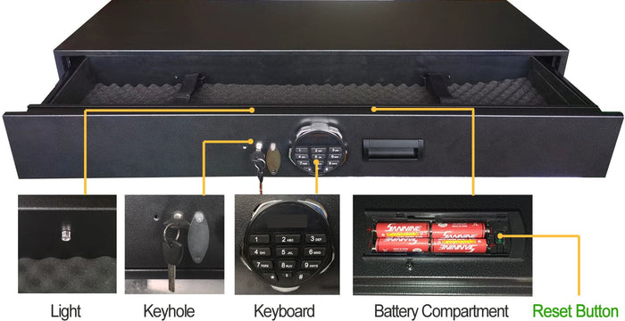 Langger LADS001 Under Bed Drawer Safe for Rifles Features