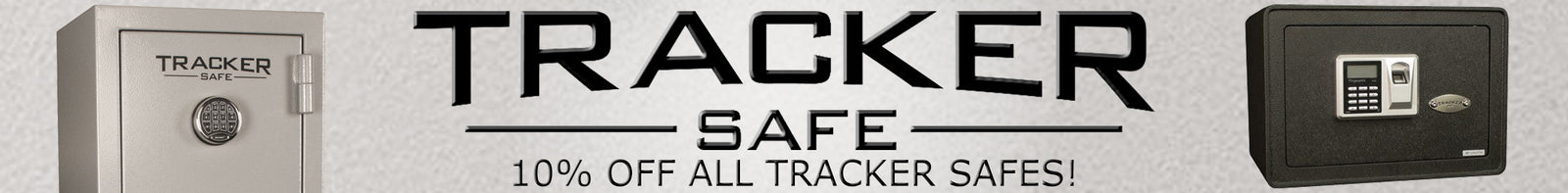 Promotional banner for 10% off all Tracker Safes.