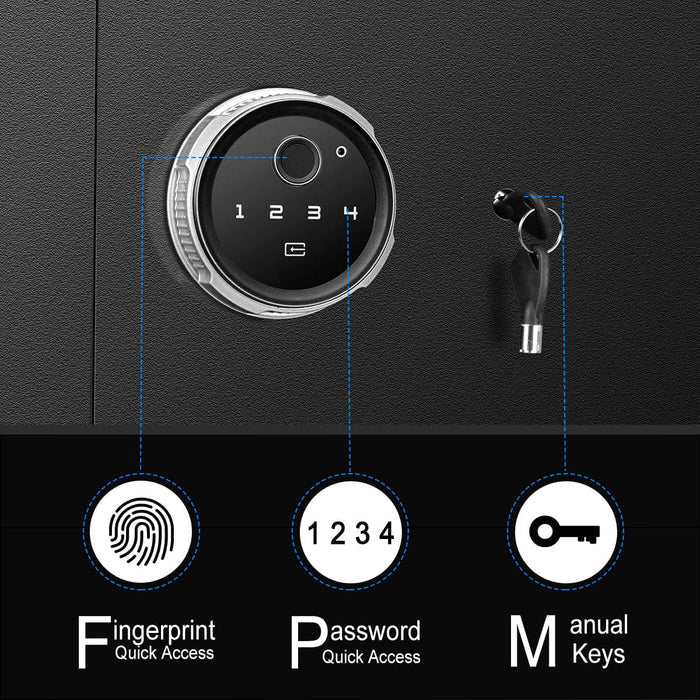 Langger LAWS004 Biometric Wall Safe Lock Options