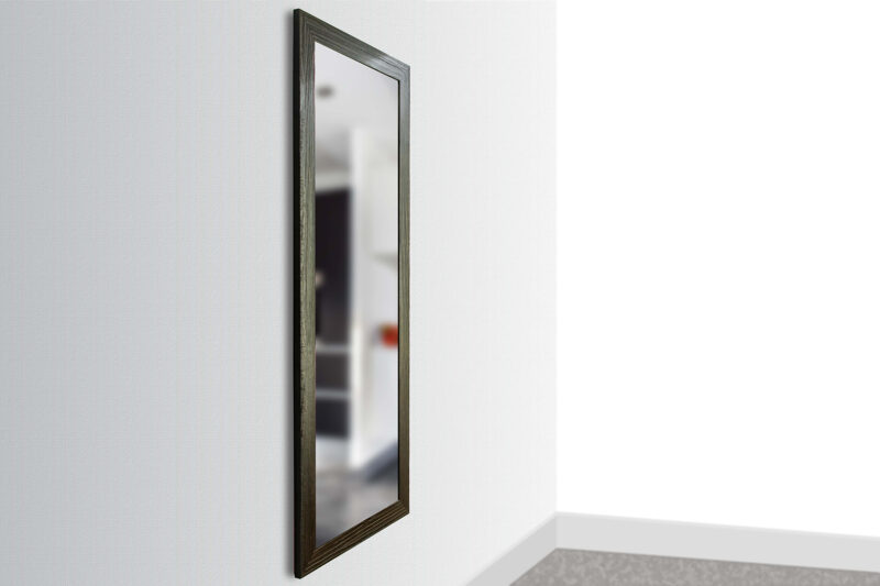 Tactical Walls 1450 Full Length Framed Concealment Mirror with Magnetic Lock Espresso Side View