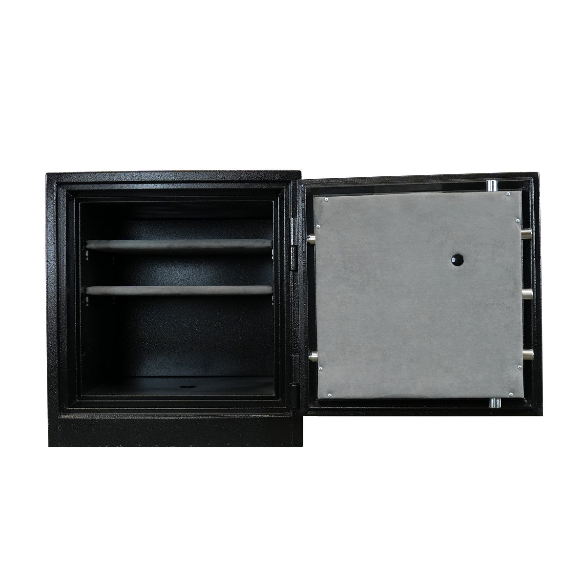 Gardall 171718-2 Burglar Fire Safe Black finish with dial lock open.