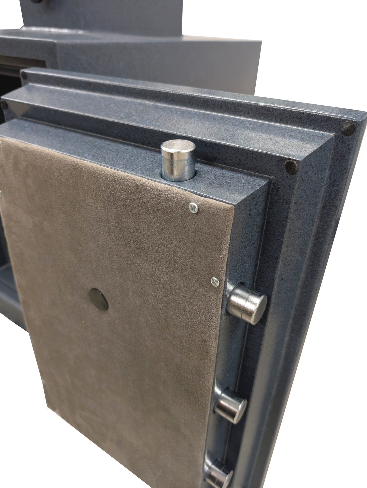 Gardall 1818-2WH Fire Insulated Deposit Safe door bolt work closeup