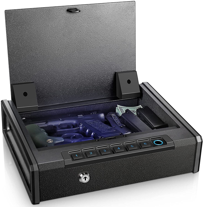 Langger LAPS001 Biometric Handgun Safe Open