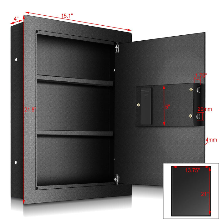 Langger LAWS004 Biometric Wall Safe Dimensions