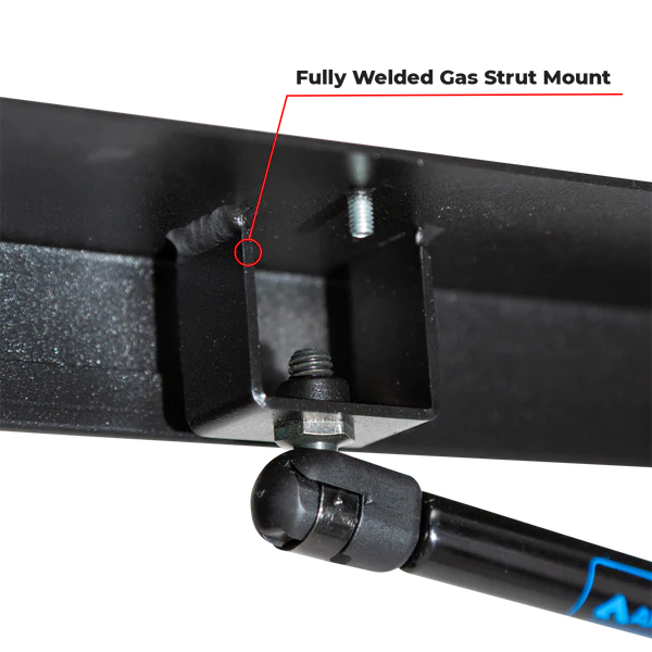 Secure Display Watch Display Safe Welded Gas Strut Closeup