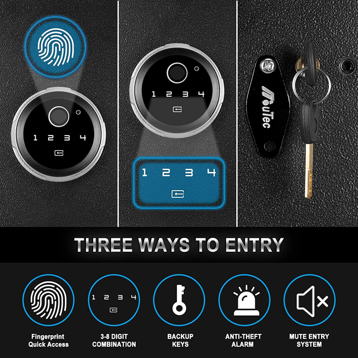 Langger LACS004 Biometric Security Safe Three Ways to Enter