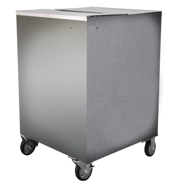Kingsley 34-9650 CollectionPoint 30&quot; Aluminum Rolling Collection Bin with Lid