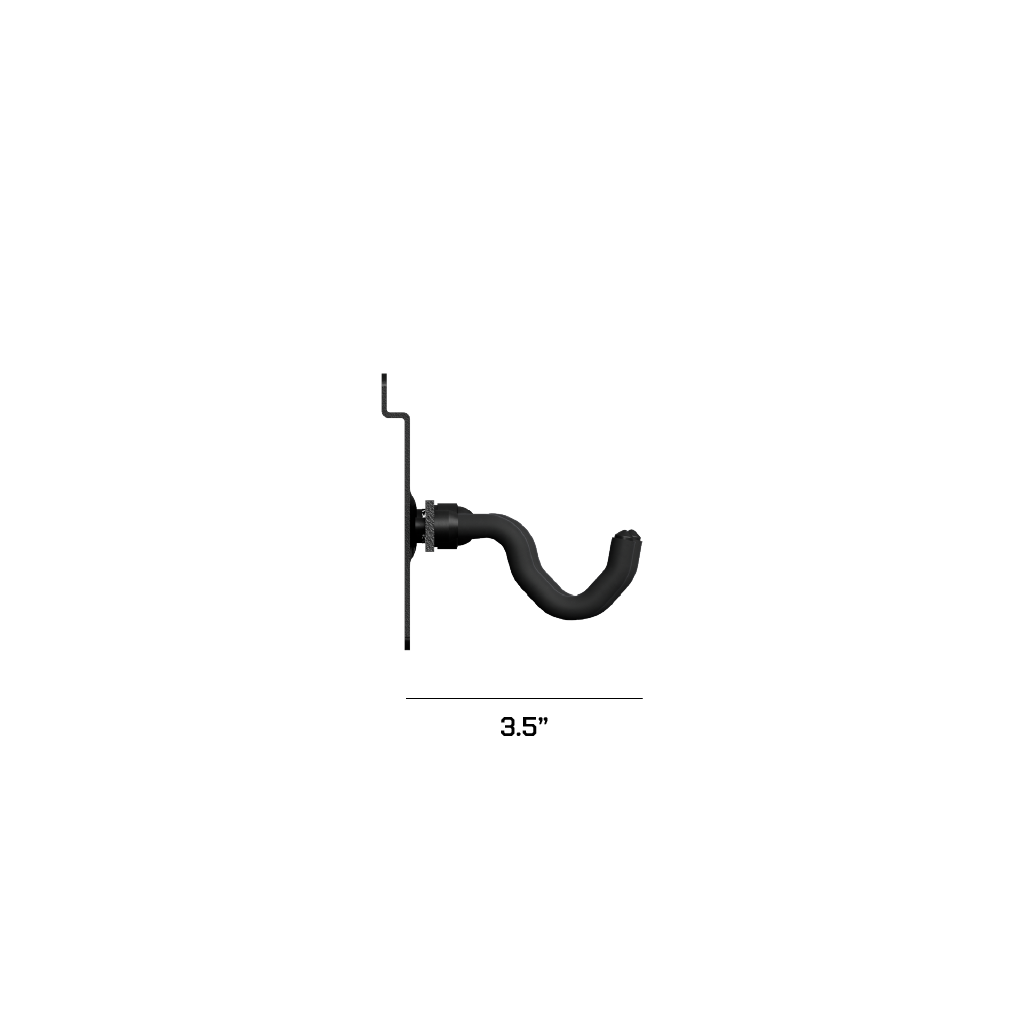 Hold Up Displays Wall Mount Pistol Holder HD09 Depth