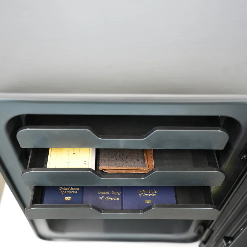 Cocono Chroma 40 Medium Biometric Fireproof Safe (90 Minutes) Drawers Open