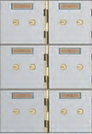 American Vault 511-6 Safe Deposit Boxes 6 Openings 5" x 5"