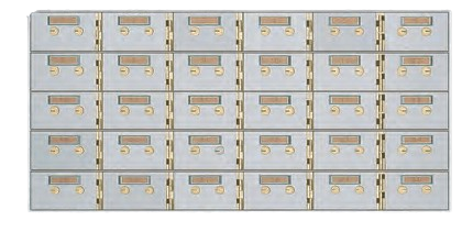 American Vault 515-30 Safe Deposit Boxes 30 Openings 3" x 5"