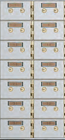 American Vault 521-14 Safe Deposit Boxes 14 Openings 3" x 5"
