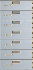 American Vault 521-7 Safe Deposit Boxes 7 Openings 3" x 10"