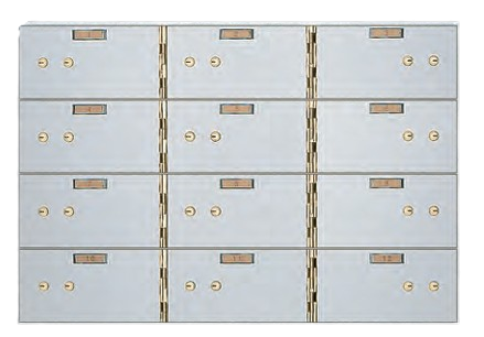 American Vault 522-12 Safe Deposit Boxes 12 Openings 5" x 10"