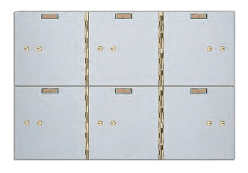 American Vault 522-6 Safe Deposit Boxes 6 Openings 10" x 10"