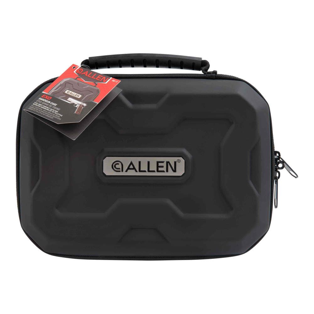Allen 82-9 EXO Molded Handgun Case Black 9&quot; Front with Tag on Handle