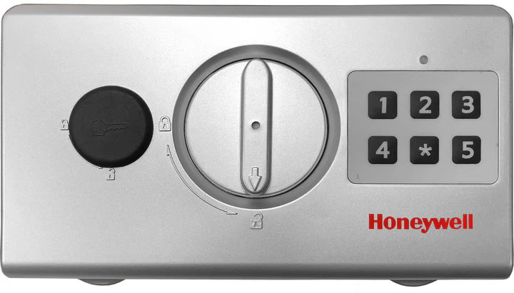 Honeywell 6110 Large Digital Steel Security Box with Carry Handle Digital Lock Closeup