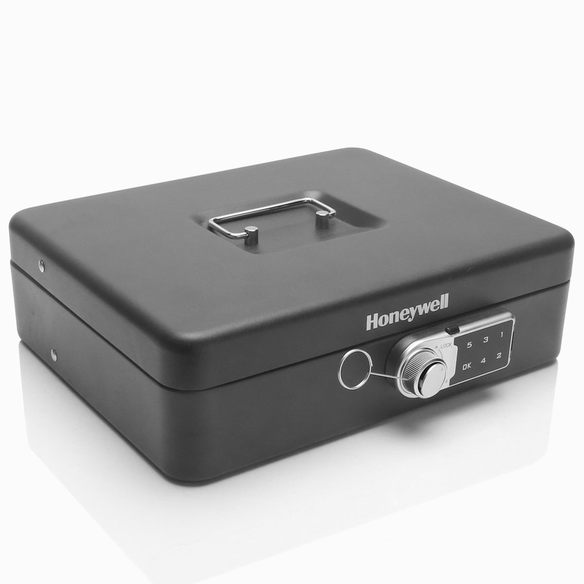 Honeywell 6213DG Digital Tiered Cash Box with Touchpad Lock Closed 2