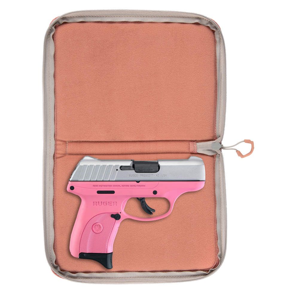 Allen 9072 Girls with Guns Lockable Roses are Gold Handgun Case 9&quot; Open with Pink Handgun