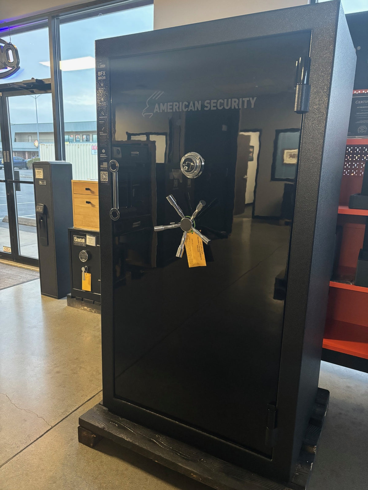 AMSEC BFX6636 Two Tone Black Gloss Door Textured Black Body Open Box