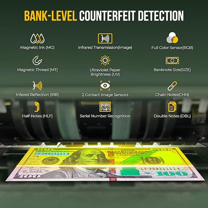 Kolibri B-SGN Signature 2-Pocket Mixed Bill Counter, Sorter &amp; Reader Bank-Level Counterfeit Detection