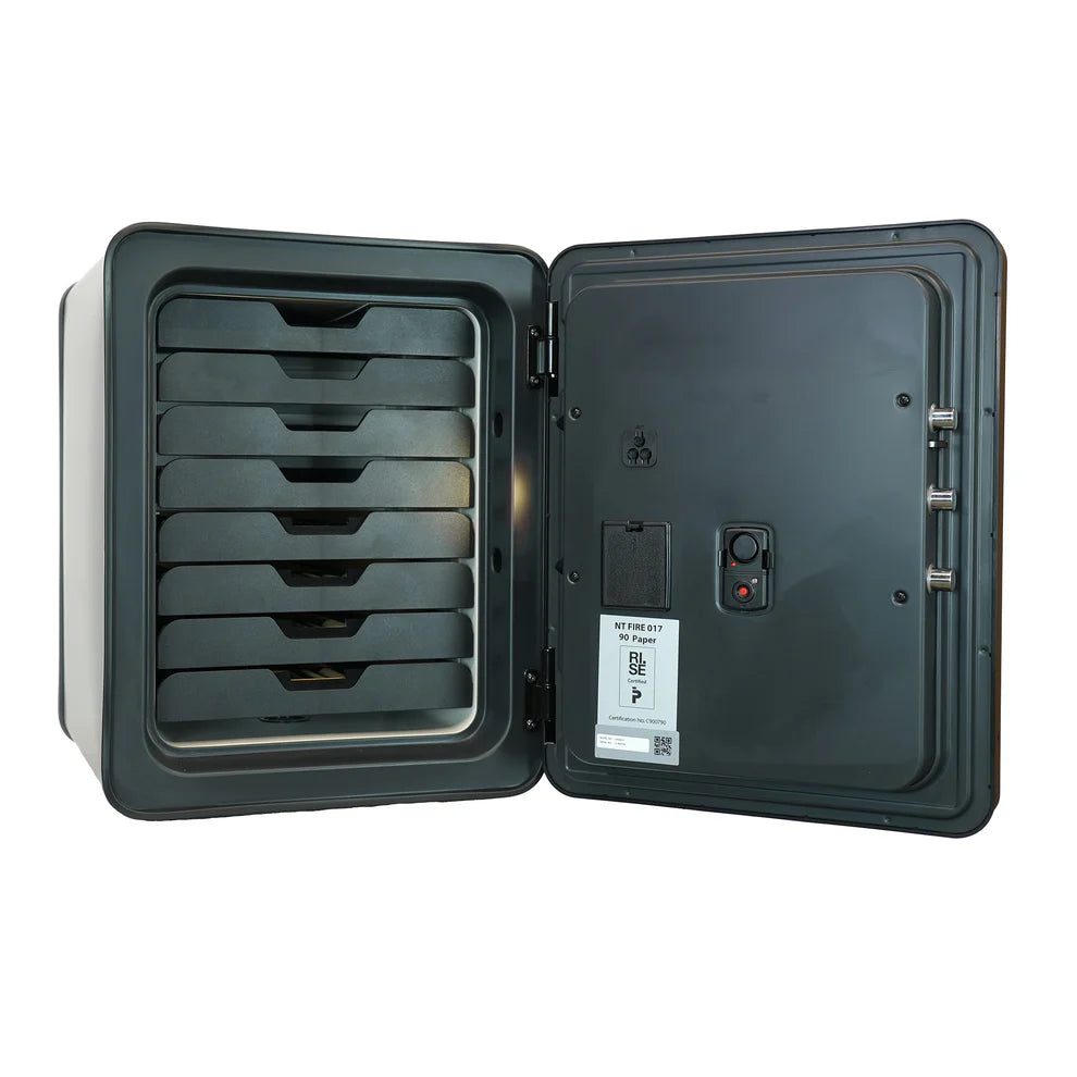 Cocono Chroma 40 Medium Biometric Fireproof Safe (90 Minutes) Door Open with Drawers