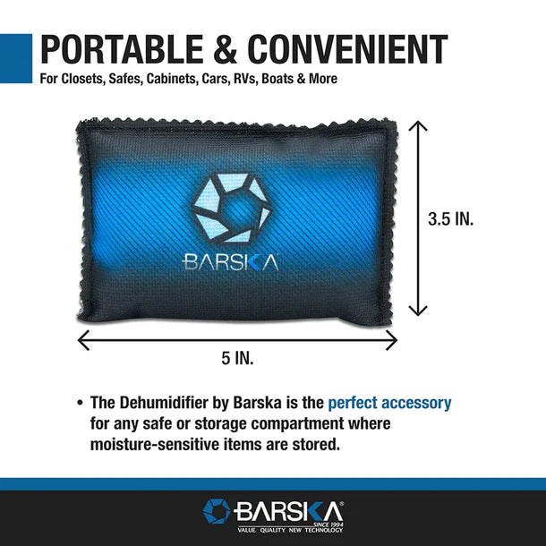 Barska AF13772 Reusable Safe Dehumidifier 2-Pack Dimensions