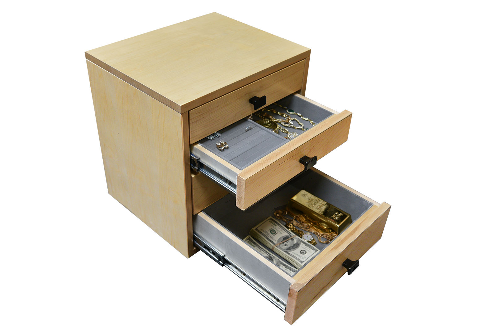 AMSEC BF3416 RSC Rated Jewelry Safe Black Front Open.