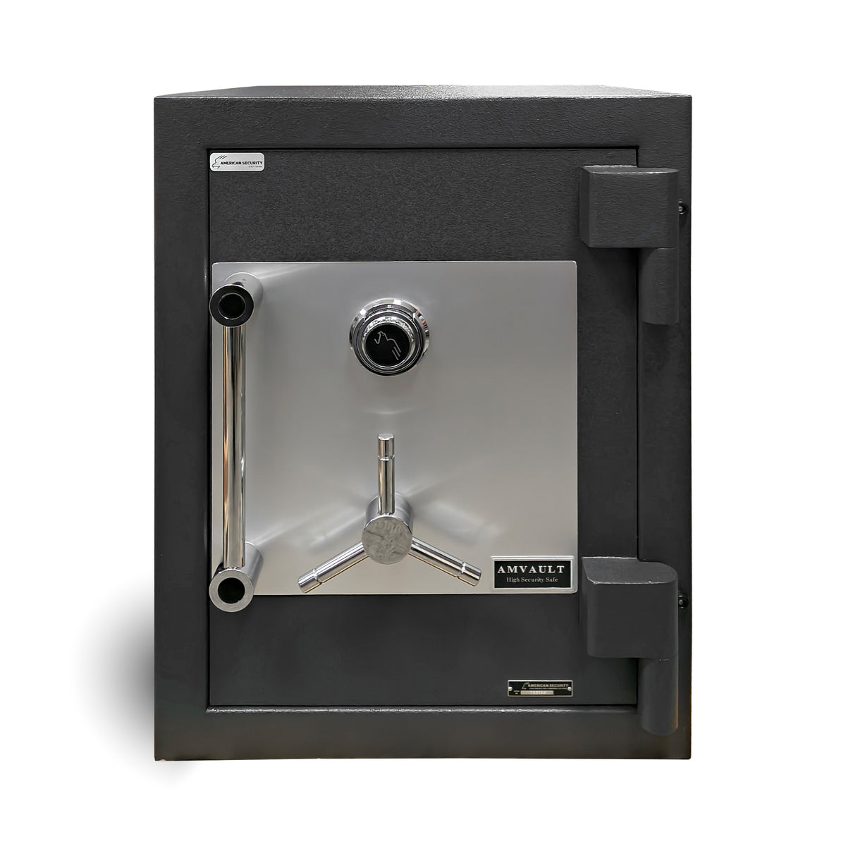 AMSEC American Security AMVAULT CF2518 TL30 high security composite burglar fire rated safe black front closed.