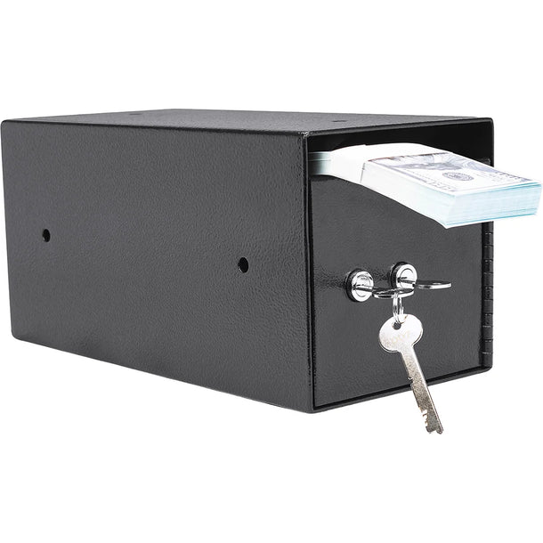 Barska AX13708 Dual Key Under Counter Safe with Cash in Slot