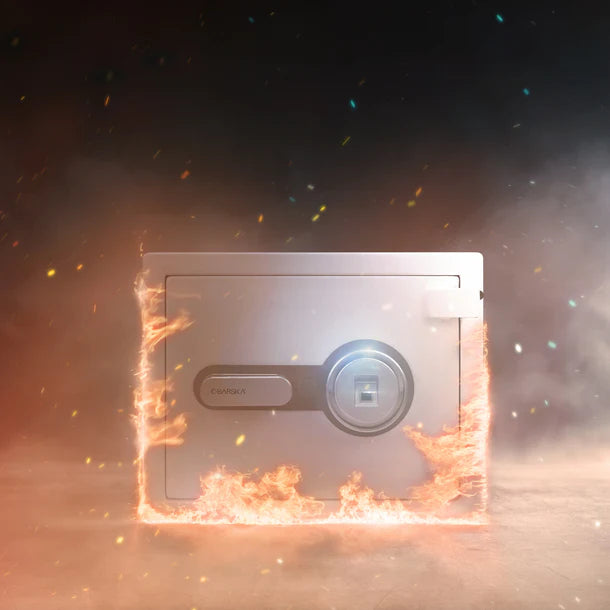 Barska AX13738 Biometric Fireproof Safe - White In a Fire