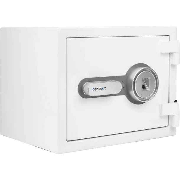 Barska AX13738 Biometric Fireproof Safe - White Angled