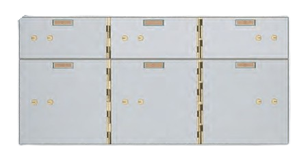 American Vault 515-6 Safe Deposit Boxes 6 Openings (3) 5" x 10" - (3) 10" x 10"