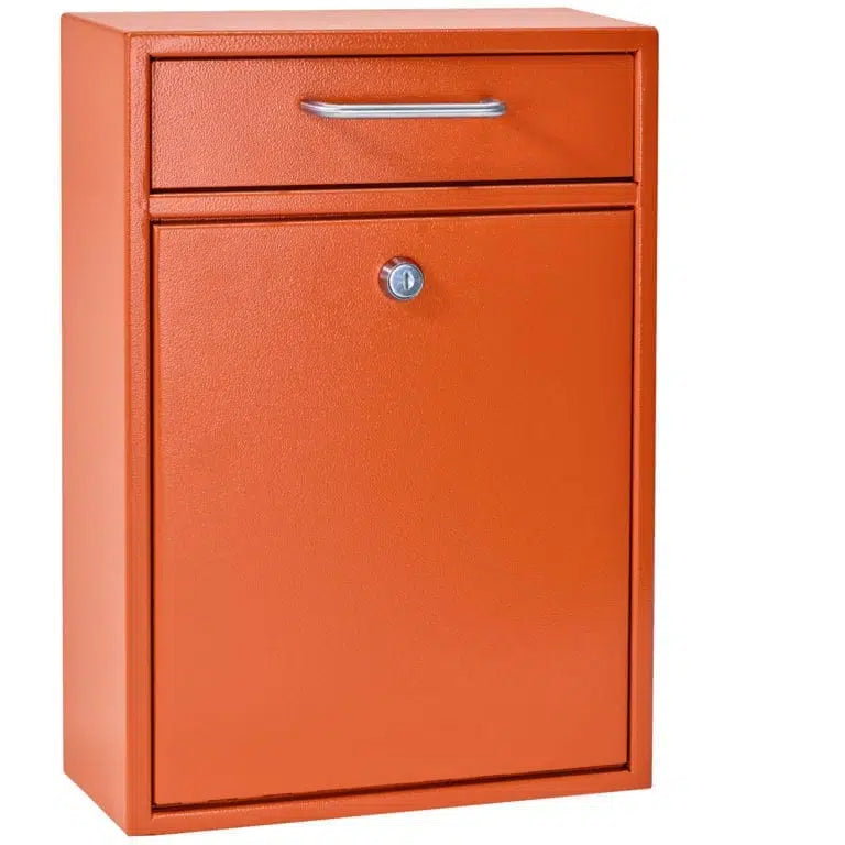 Mail Boss Locking Security Drop Box Orange