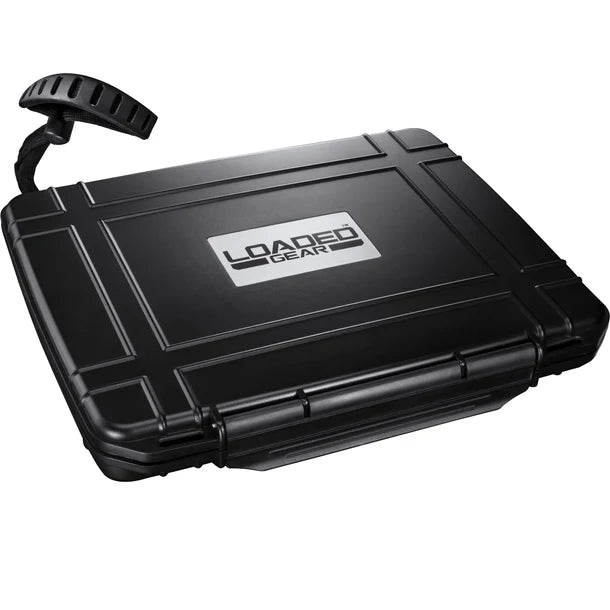 Barska BH11954 Loaded Gear Protective Tablet Hard Case Black HD-10 Closed with Strap
