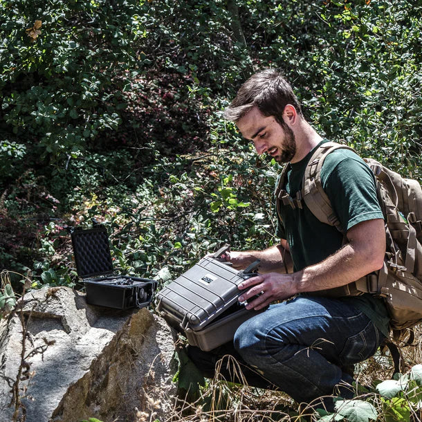 Barska BH11858 Loaded Gear Protective Hard Case Black HD-200 Opening in the woods