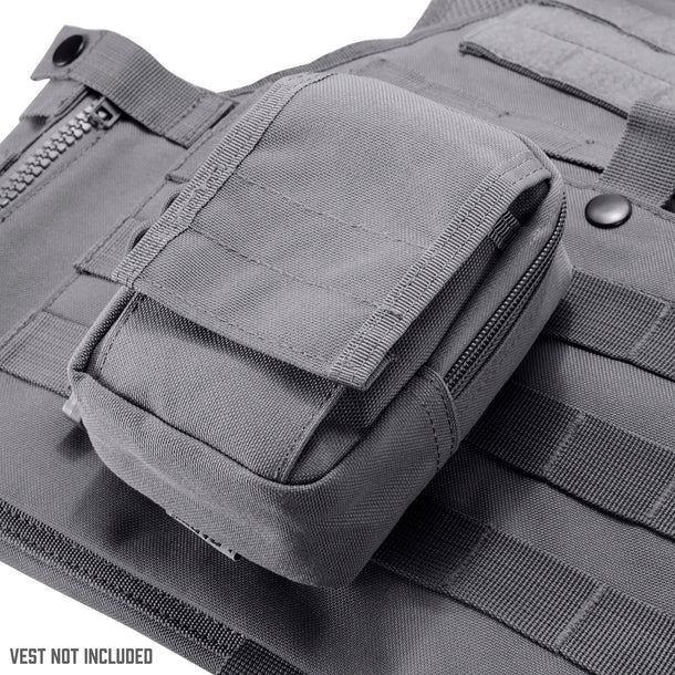 Barska BI12634 Loaded Gear Accessory Pouch CX-800 Dark Gray On Vest