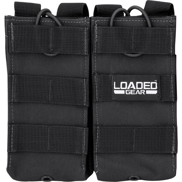 Barska BI13000 Loaded Gear Double Magazine Pouches CX-850 Black Front