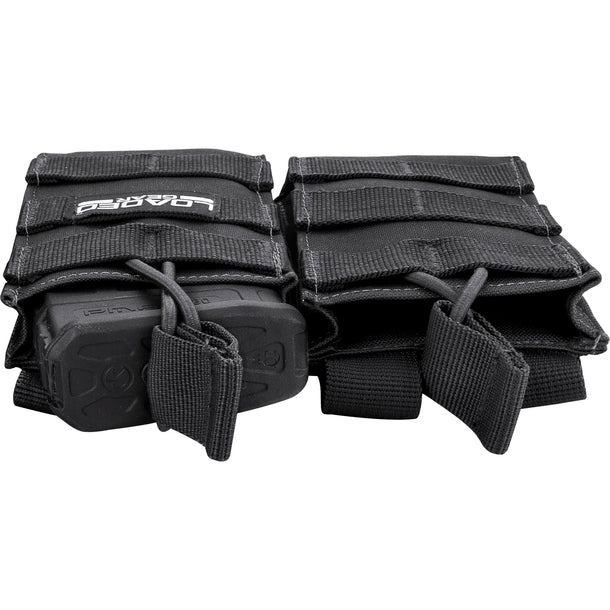 Barska BI13000 Loaded Gear Double Magazine Pouches CX-850 Black Laying Flat