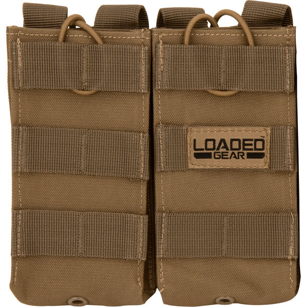 Barska BI13002 Loaded Gear Double Magazine Pouches CX-850 Dark Earth Front