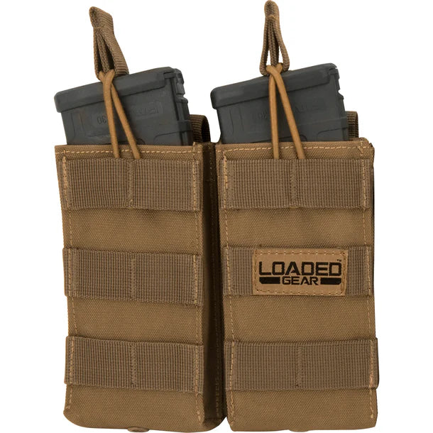 Barska BI13002 Loaded Gear Double Magazine Pouches CX-850 Dark Earth with Mags