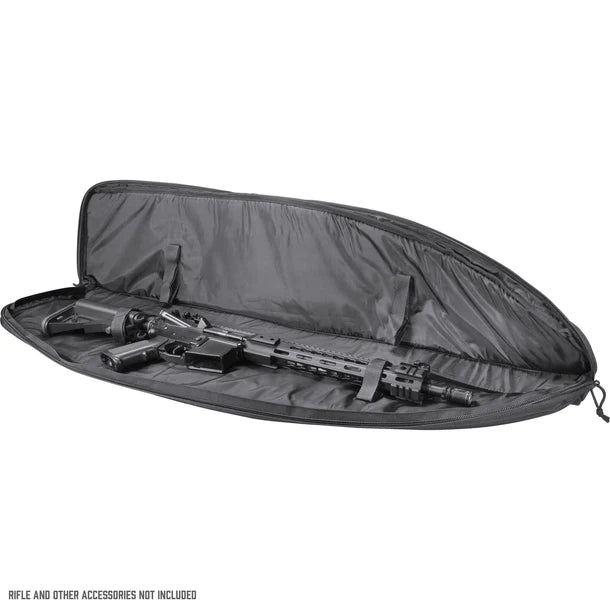 Barska BI13114 Loaded Gear 42" Tactical Rifle Bag Black RX-100 Open with Rifle