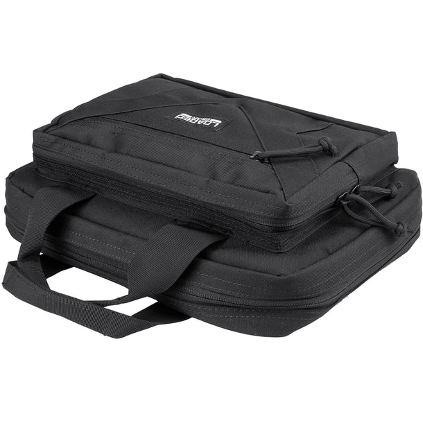 Barska BI13226 Loaded Gear 12" Dual Tactical Pistol Bag RX-800 Laying Flat