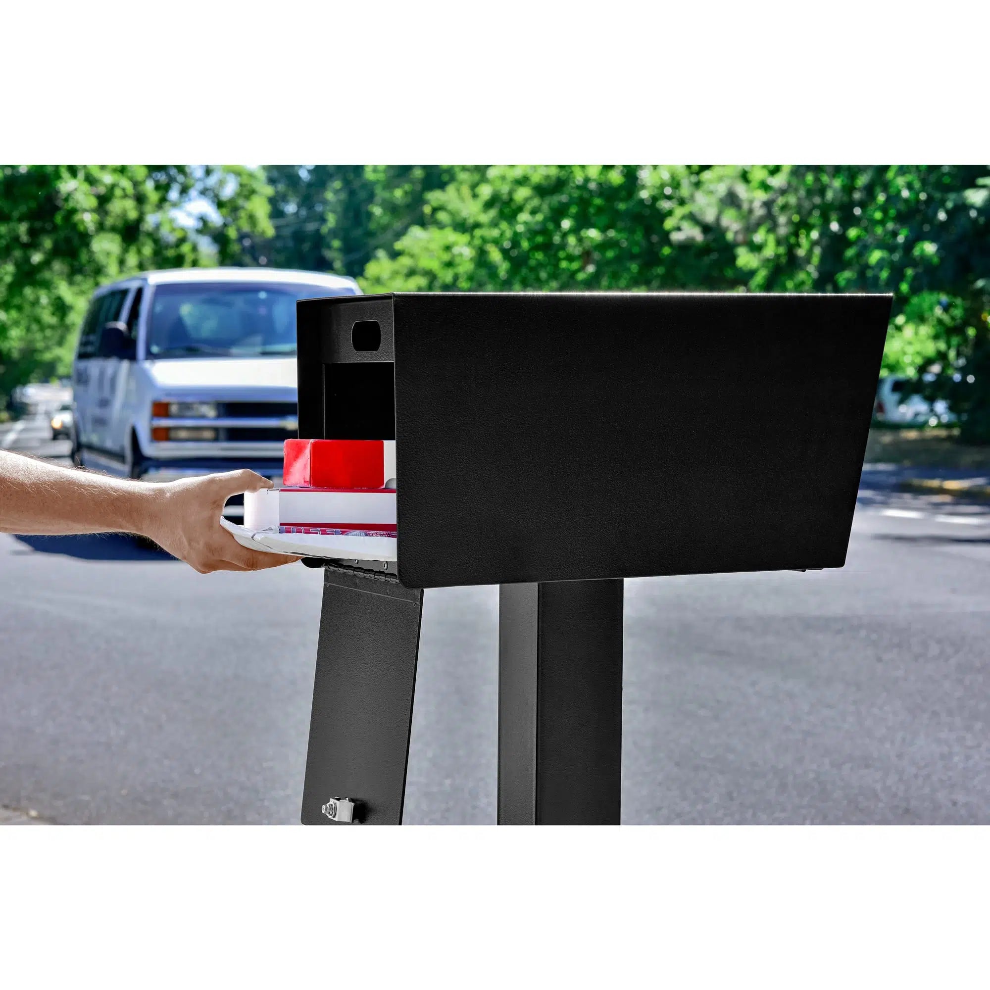 Mail Boss Mail Manager Street Safe Rear Locking Mailbox with Mail