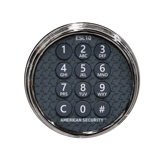 AMSEC ESL10 Electronic Digital Backlit Lock Chrome
