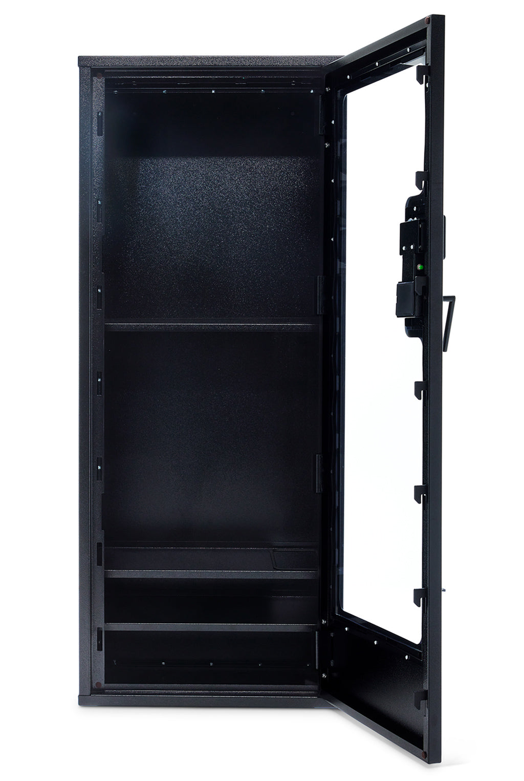 BlumSafe Secure Display Cabinet for Watches Door Open with Shelves