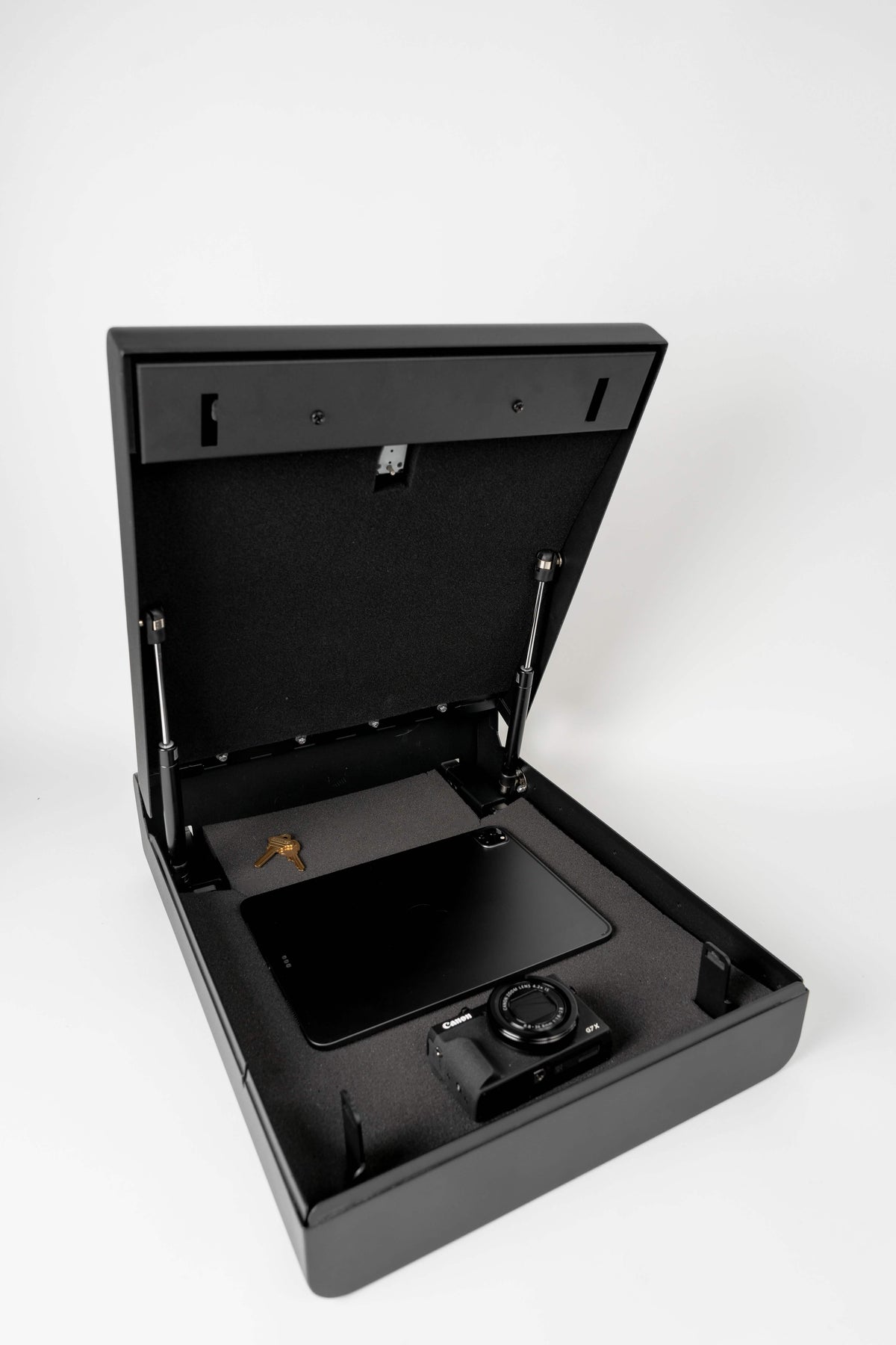 BoostedSafe Basic — Combination Access Portable Security Safe Open with Contents