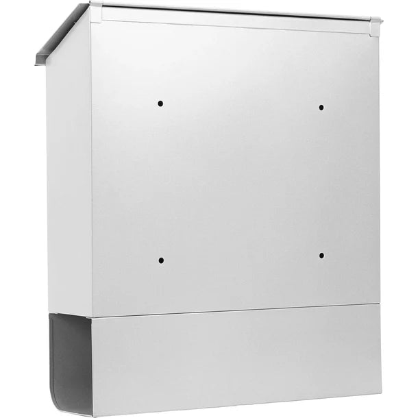 Barska CB13698 Contemporary Wall Mount Mailbox with Newspaper Bucket Anchor Holes in Back